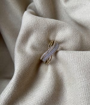 Złoty pierścionek SPLOT X CYRKONIE 333 - miniatura 2