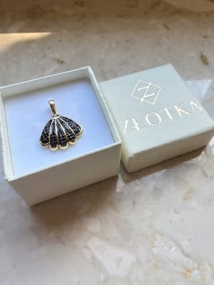 Złota zawieszka próba 585 MUSZELKA, MUSZLA - miniatura 3
