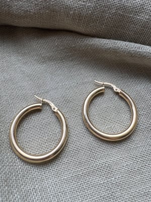 Złote kolczyki 585 KÓŁKA - miniatura 1