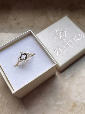 Złoty pierścionek 585 KWIATEK R.16 - miniatura 2