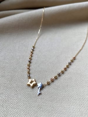 Złoty naszyjnik 585 KŁÓDKA Z KLUCZYKIEM - miniatura 3