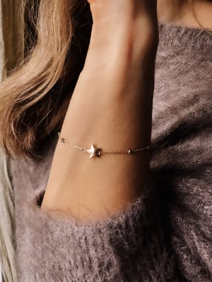 Złota bransoletka 585 GWIAZDKA - miniatura 3