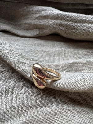 Złoty pierścionek 585 KROPLE - miniatura 2