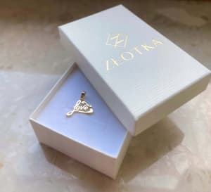 Złota zawieszka próba 585 LOVE - miniatura 3