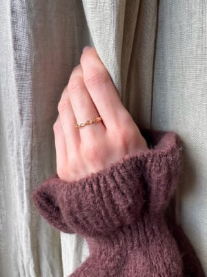 Złoty pierścionek 585 ŁEZKI - miniatura 2