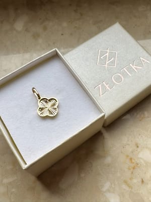 Złota zawieszka próba 585 KONICZYNKA DIAMENTOWANA - miniatura 1