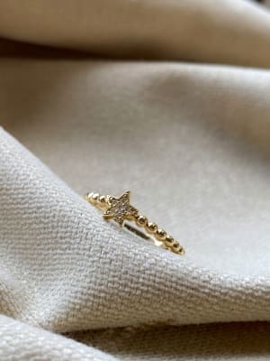 Złoty pierścionek 585 GWIAZDKA R.16 - miniatura 4