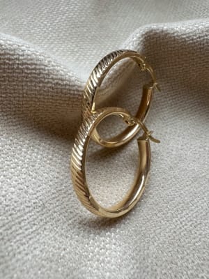 Złote kolczyki 585 KÓŁKA - miniatura 2