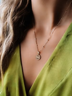 Złota zawieszka próba 585 OKO CYRKONIE - miniatura 2