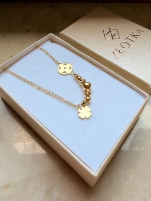 Złota bransoletka 585 CELEBRYTKA Z KONICZYNKĄ - miniatura 3