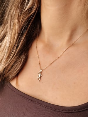 Złota zawieszka próba 585 ŻABA - miniatura 3