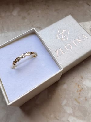 Złoty pierścionek 585 OCZKA - miniatura 3