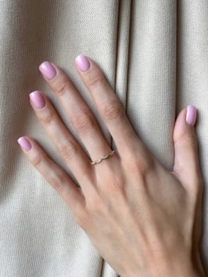 Złoty pierścionek 585 OBRĄCZKA CYRKONIE R.18 - miniatura 2