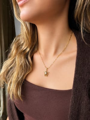 Złota zawieszka próba 585 ŻÓŁW - miniatura 2