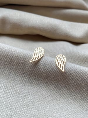 Złote kolczyki 585 SKRZYDŁA - miniatura 2