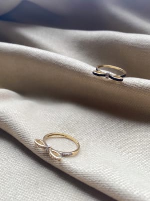 Złoty pierścionek 585 KOKARDKA - miniatura 3