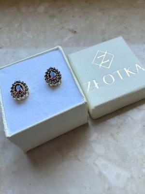 Złote kolczyki 585 KAMIENIE - miniatura 3