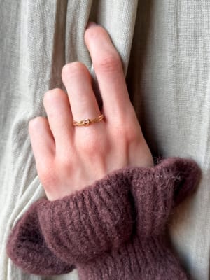 Złoty pierścionek 585 SERDUSZKO R.18 - miniatura 2