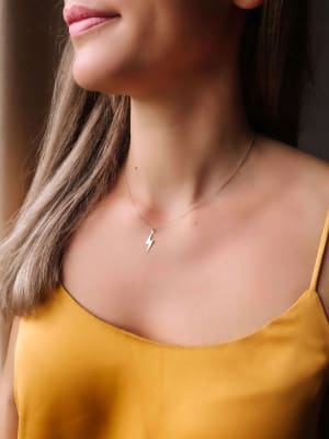 Złoty naszyjnik 585 BŁYSKAWICA, PIORUN - miniatura 2