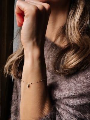 Złota bransoletka 585 GWIAZDKA WISZĄCA - miniatura 2