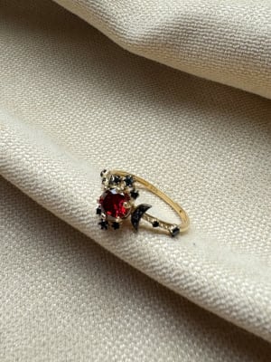 Złoty pierścionek 585 KAMIEŃ Z KSIĘŻYCAMI - miniatura 1