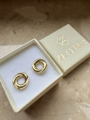 Złote kolczyki 585 KÓŁECZKA - miniatura 4