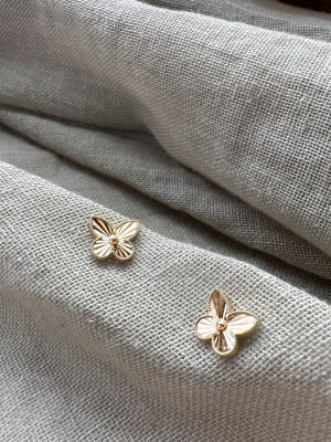 Złote kolczyki 585 MOTYLKI - miniatura 1