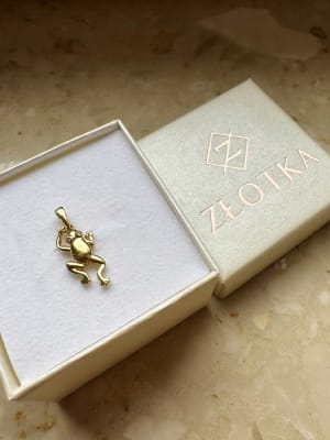 Złota zawieszka próba 585 ŻABA - miniatura 1