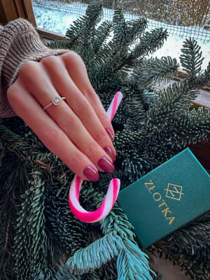 Złoty pierścionek 585 DUŻA CYRKONIA R.14 - miniatura 3