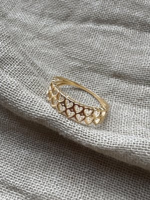 Złoty pierścionek 585 SERDUSZKA - miniatura 1