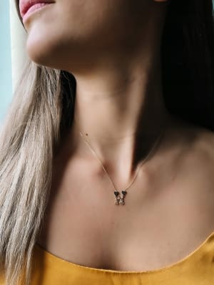 Złoty naszyjnik 585 ROWER Z SERCAMI - miniatura 4