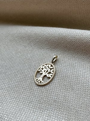 Złota zawieszka próba 585 MEDALION DRZEWO - miniatura 1