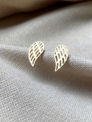 Złote kolczyki 585 SKRZYDŁA - miniatura 1