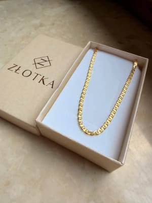 Złota bransoletka 585 SPLOT GUCCI PŁASKI, MARINA DŁ. 19,5 CM - miniatura 3