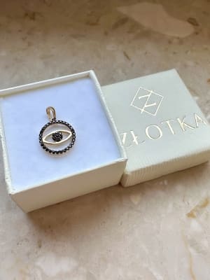 Złota zawieszka próba 585 OKO W KÓŁKU - miniatura 3