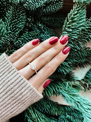 Złoty pierścionek 585 DUŻA CYRKONIA R.14 - miniatura 2