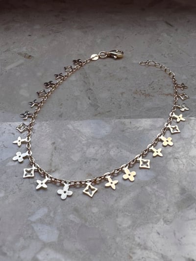 Złota bransoletka 585 WISZĄCE KONICZYNKI