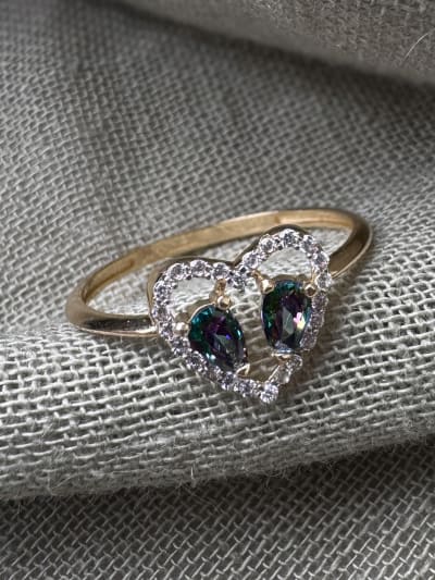 Złoty pierścionek 585 SERCE