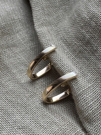 Złote kolczyki 585 WYGIĘTE