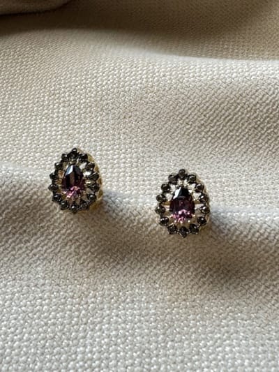 Złote kolczyki 585 KAMIENIE