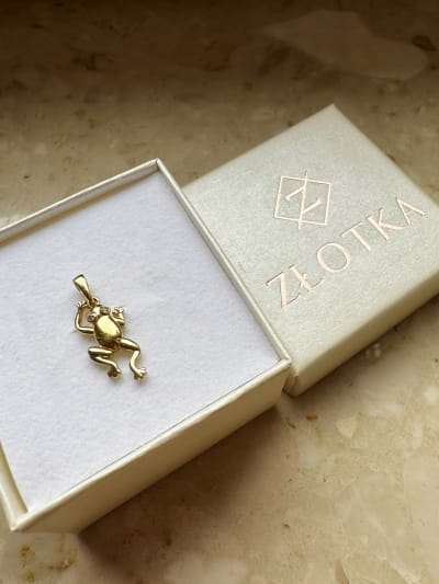 Złota zawieszka próba 585 ŻABA