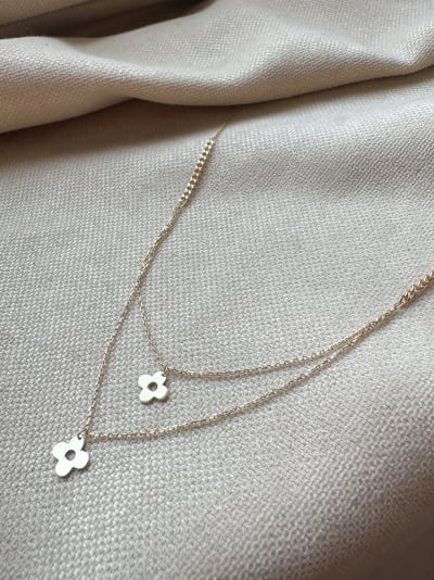 Złoty naszyjnik 585 NASZYJNIK KWIATUSZKI