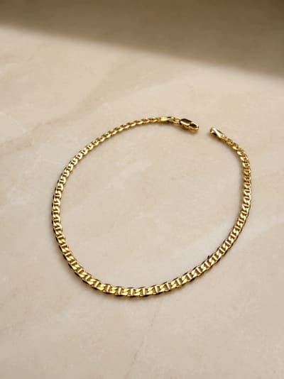 Złota bransoletka 585 SPLOT GUCCI PŁASKI, MARINA DŁ. 19,5 CM