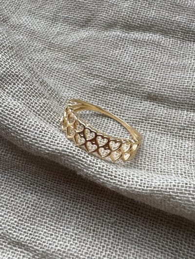 Złoty pierścionek 585 SERDUSZKA