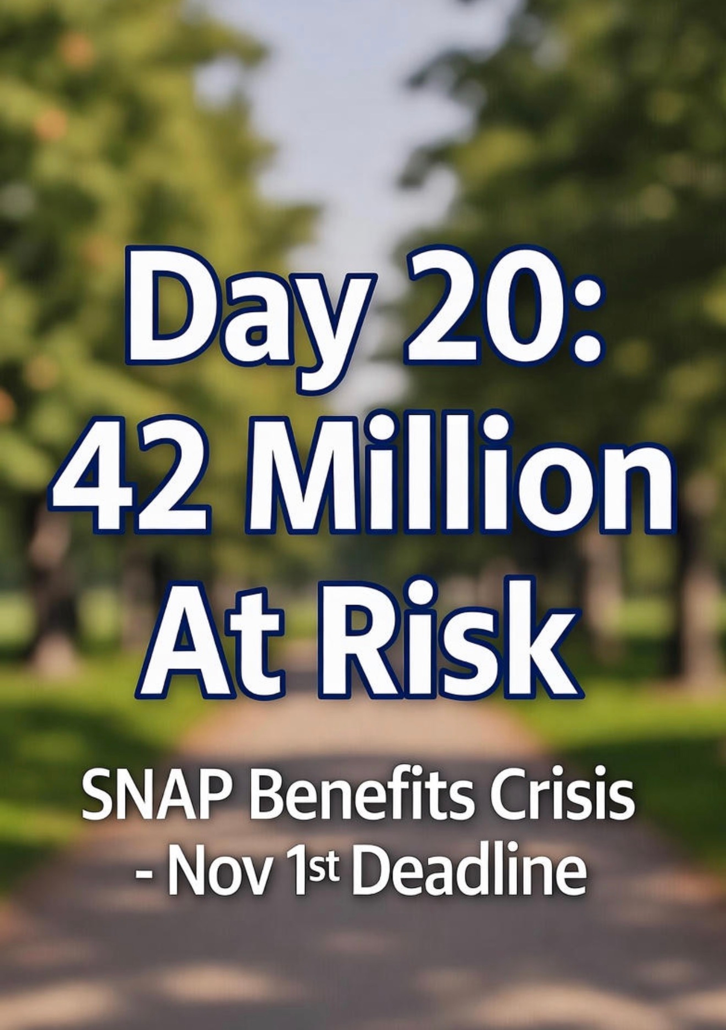 Government Shutdown Day 20: 42 Million Americans Face Food Crisis as SNAP Funding Runs Out