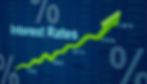 Interest rates chart showing upward trend with green arrow and financial data - mortgage rate analysis 2025