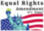 Statute of liberty with a quoted text saying: "Equal Rights Amendment It's Time!"