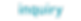 Blue and white writing of the word "Inquiry". Inquiry in the context of credit repair