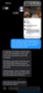 Text message between Joeziel Joey Vazquez CEO of Credlocity the fastest growing credit repair company in the United States and Devin Shaw CEO of Ninja Automations