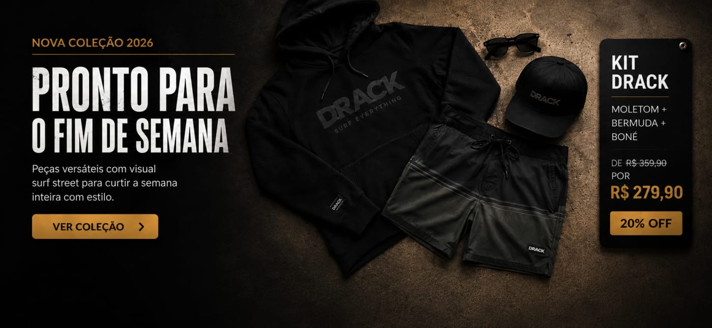 Banner Drack Shop promoção surf street 2026